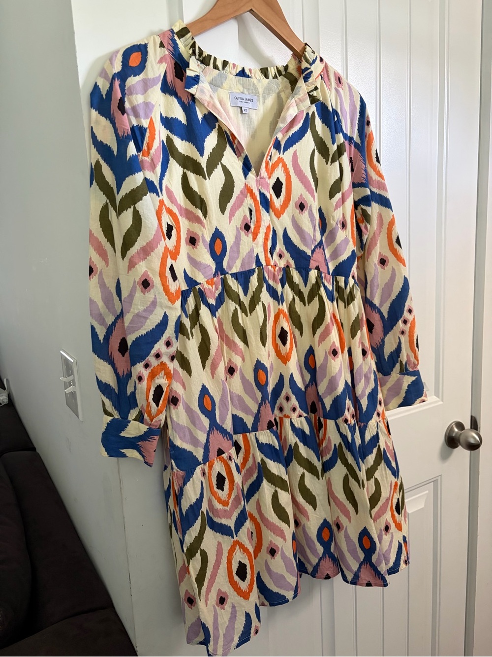 Olivia James XS Waverly Dress Ikat Print